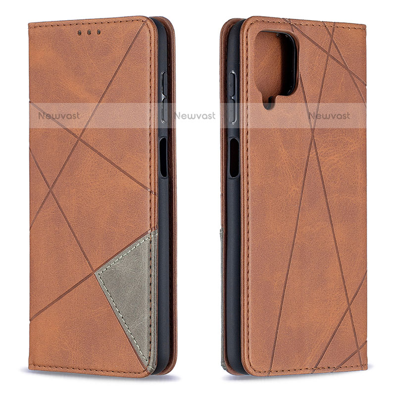 Leather Case Stands Flip Cover Holder B07F for Samsung Galaxy A12