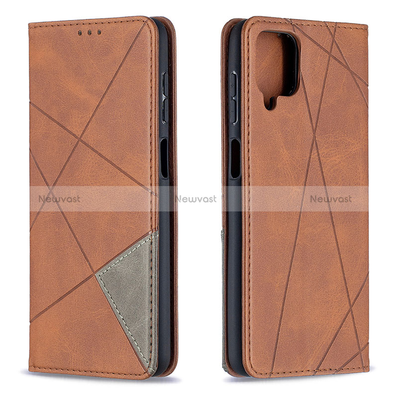 Leather Case Stands Flip Cover Holder B07F for Samsung Galaxy A12 Nacho