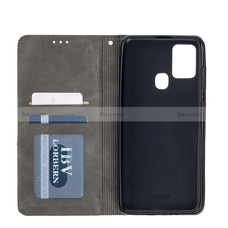 Leather Case Stands Flip Cover Holder B07F for Samsung Galaxy A21s