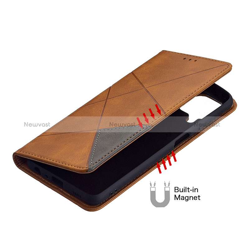 Leather Case Stands Flip Cover Holder B07F for Samsung Galaxy A22 4G