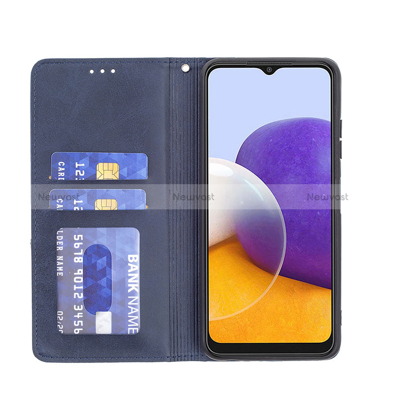 Leather Case Stands Flip Cover Holder B07F for Samsung Galaxy A22s 5G