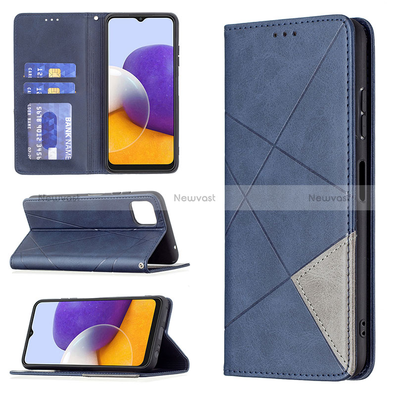 Leather Case Stands Flip Cover Holder B07F for Samsung Galaxy A22s 5G