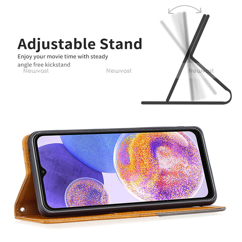 Leather Case Stands Flip Cover Holder B07F for Samsung Galaxy A23 5G