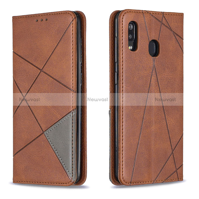 Leather Case Stands Flip Cover Holder B07F for Samsung Galaxy A30