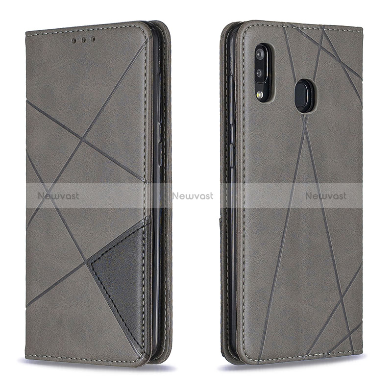 Leather Case Stands Flip Cover Holder B07F for Samsung Galaxy A30