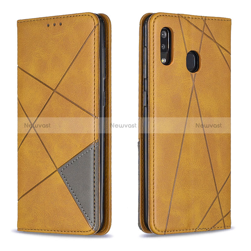 Leather Case Stands Flip Cover Holder B07F for Samsung Galaxy A30