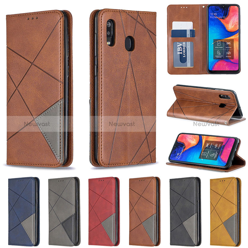 Leather Case Stands Flip Cover Holder B07F for Samsung Galaxy A30