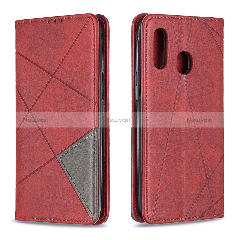 Leather Case Stands Flip Cover Holder B07F for Samsung Galaxy A40