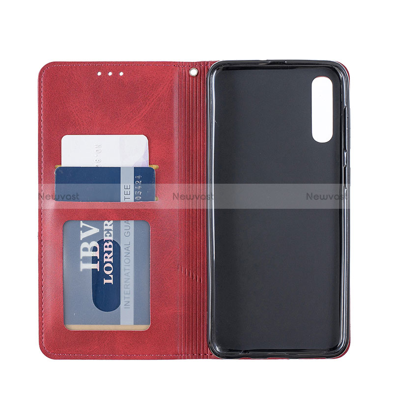 Leather Case Stands Flip Cover Holder B07F for Samsung Galaxy A50