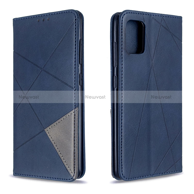 Leather Case Stands Flip Cover Holder B07F for Samsung Galaxy A51 5G Blue