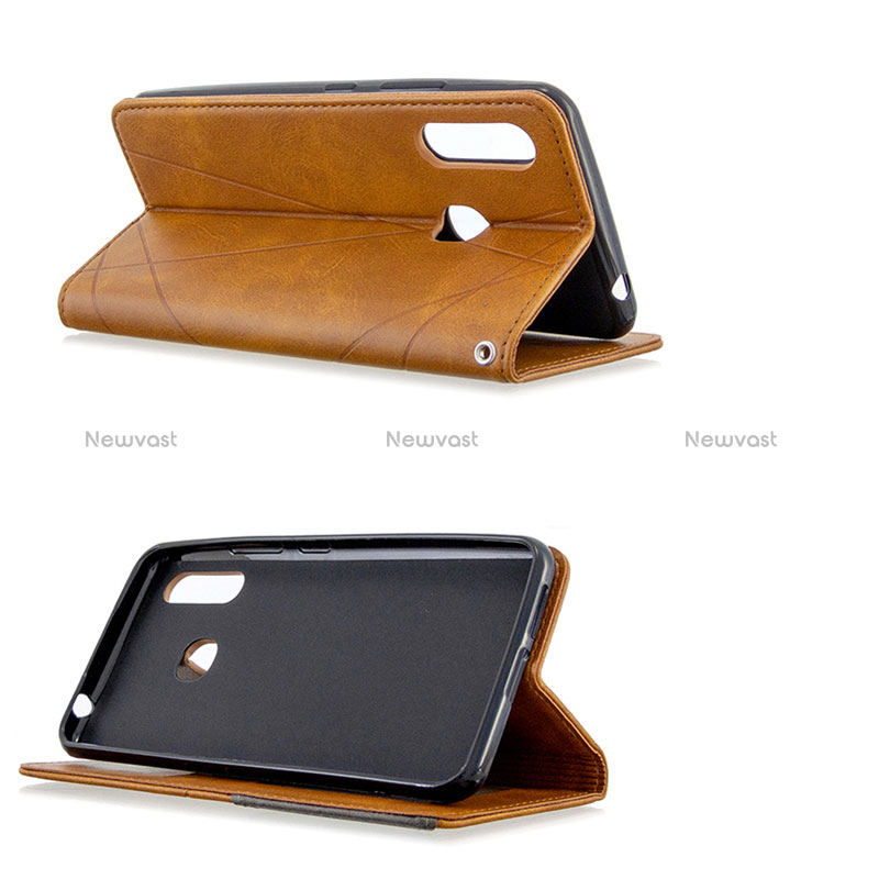 Leather Case Stands Flip Cover Holder B07F for Samsung Galaxy A70E