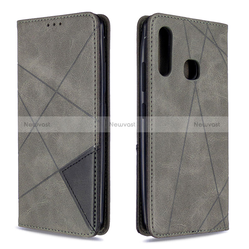 Leather Case Stands Flip Cover Holder B07F for Samsung Galaxy A70E