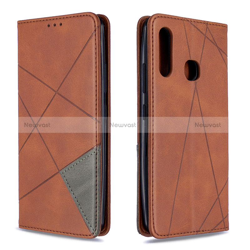 Leather Case Stands Flip Cover Holder B07F for Samsung Galaxy A70E