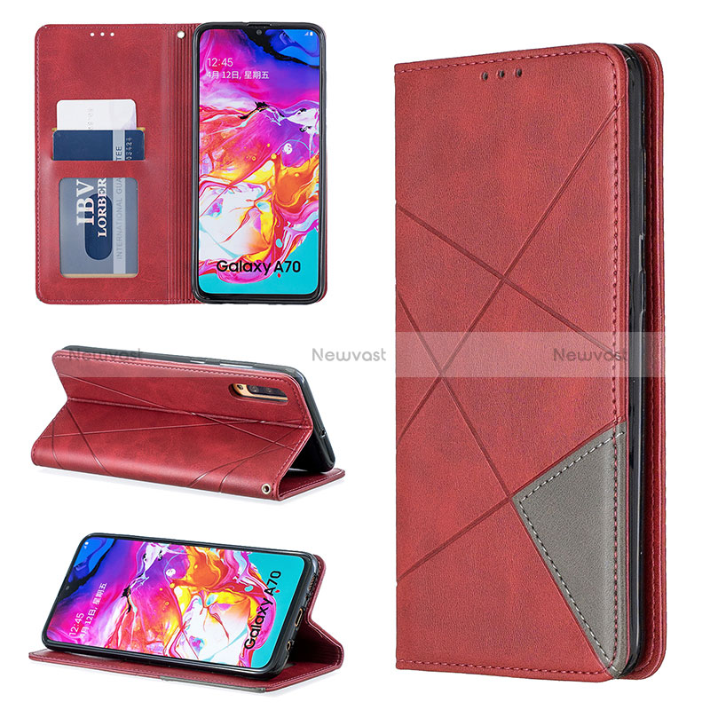 Leather Case Stands Flip Cover Holder B07F for Samsung Galaxy A70S