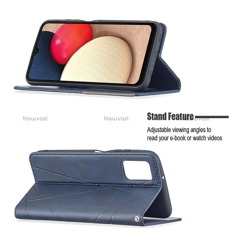 Leather Case Stands Flip Cover Holder B07F for Samsung Galaxy F02S SM-E025F