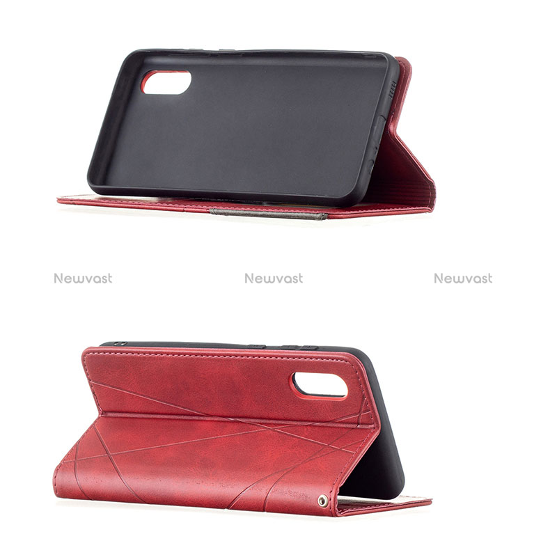 Leather Case Stands Flip Cover Holder B07F for Samsung Galaxy M02