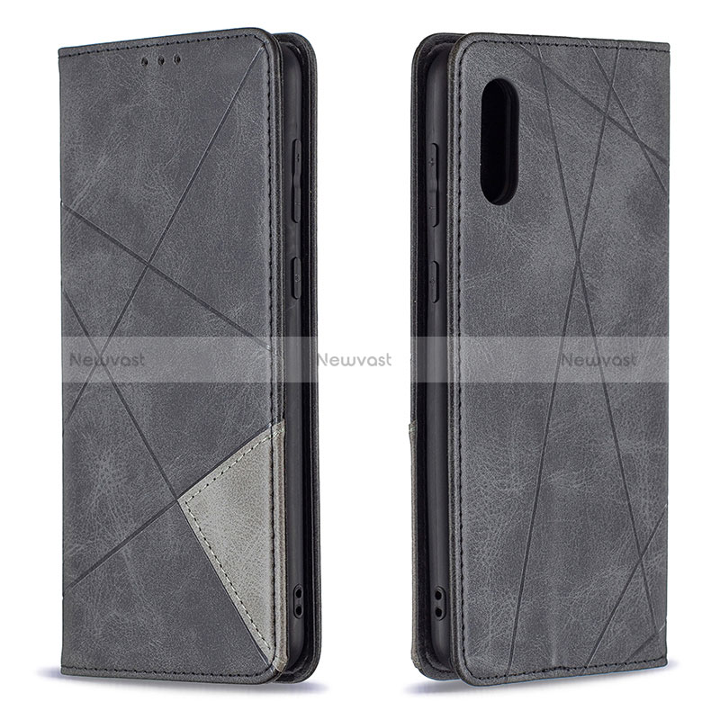 Leather Case Stands Flip Cover Holder B07F for Samsung Galaxy M02