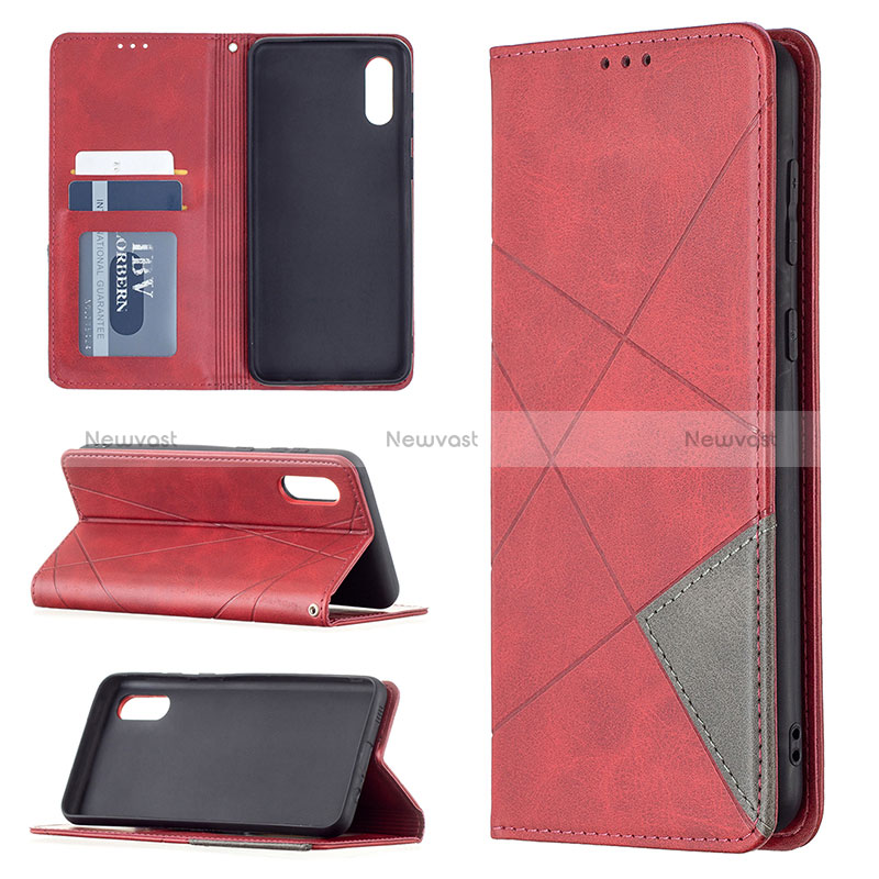 Leather Case Stands Flip Cover Holder B07F for Samsung Galaxy M02