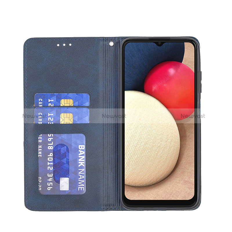 Leather Case Stands Flip Cover Holder B07F for Samsung Galaxy M02s