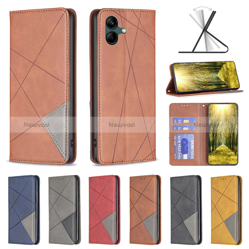 Leather Case Stands Flip Cover Holder B07F for Samsung Galaxy M04