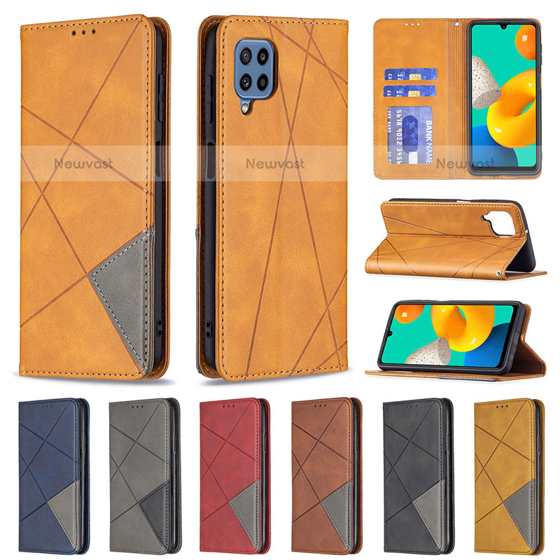 Leather Case Stands Flip Cover Holder B07F for Samsung Galaxy M32 4G