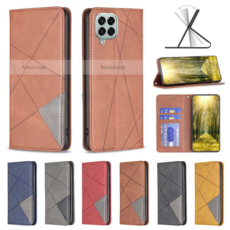 Leather Case Stands Flip Cover Holder B07F for Samsung Galaxy M33 5G