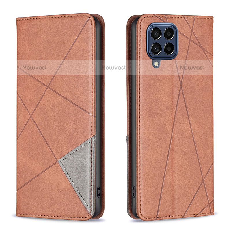 Leather Case Stands Flip Cover Holder B07F for Samsung Galaxy M53 5G