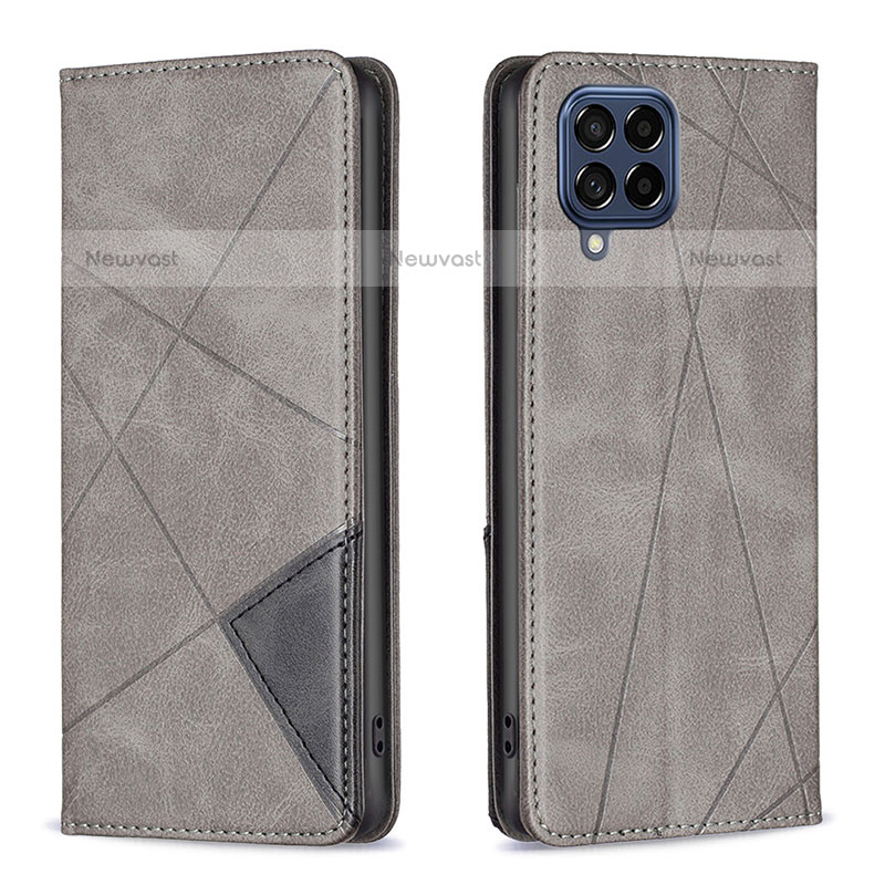 Leather Case Stands Flip Cover Holder B07F for Samsung Galaxy M53 5G