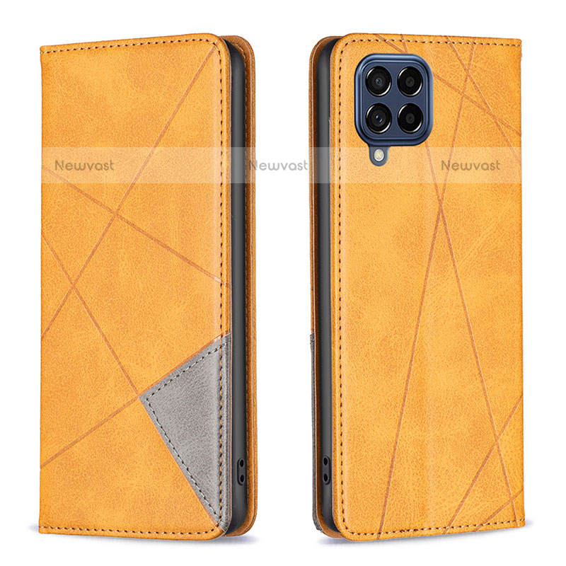 Leather Case Stands Flip Cover Holder B07F for Samsung Galaxy M53 5G