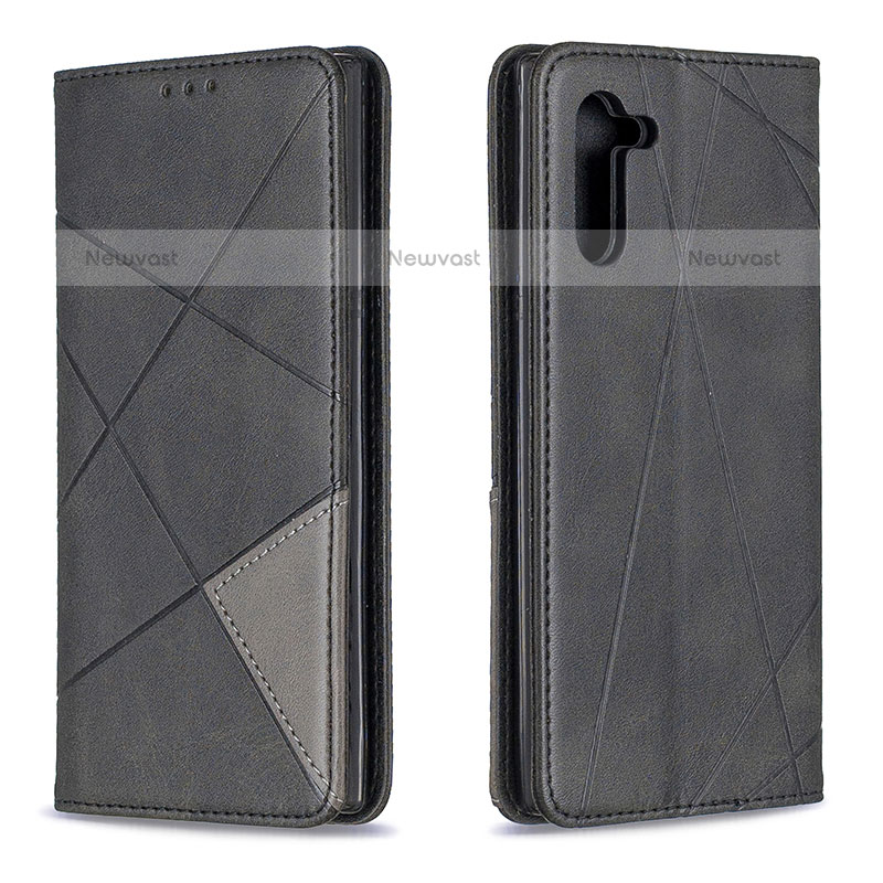 Leather Case Stands Flip Cover Holder B07F for Samsung Galaxy Note 10 5G Black