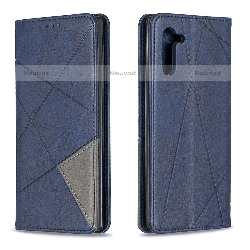 Leather Case Stands Flip Cover Holder B07F for Samsung Galaxy Note 10 5G Blue