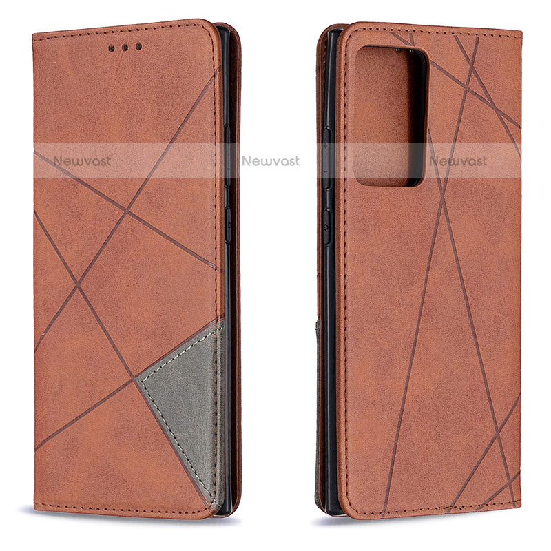 Leather Case Stands Flip Cover Holder B07F for Samsung Galaxy Note 20 Ultra 5G Brown