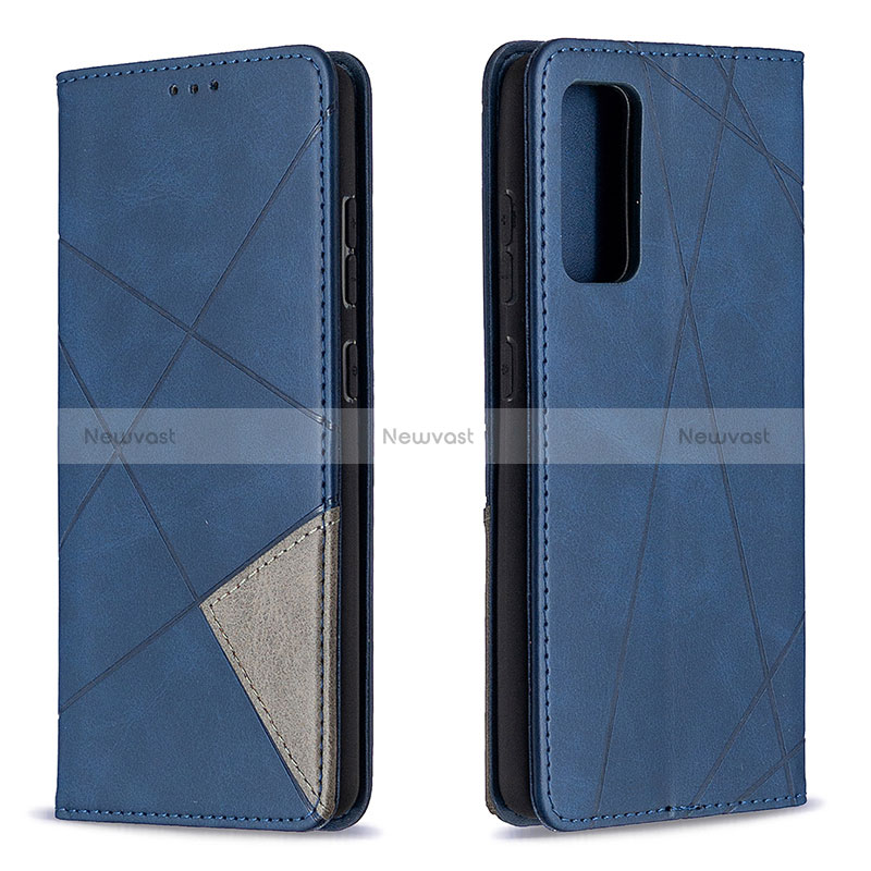 Leather Case Stands Flip Cover Holder B07F for Samsung Galaxy S20 FE 4G Blue