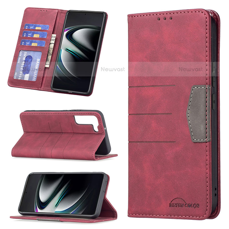 Leather Case Stands Flip Cover Holder B07F for Samsung Galaxy S21 FE 5G