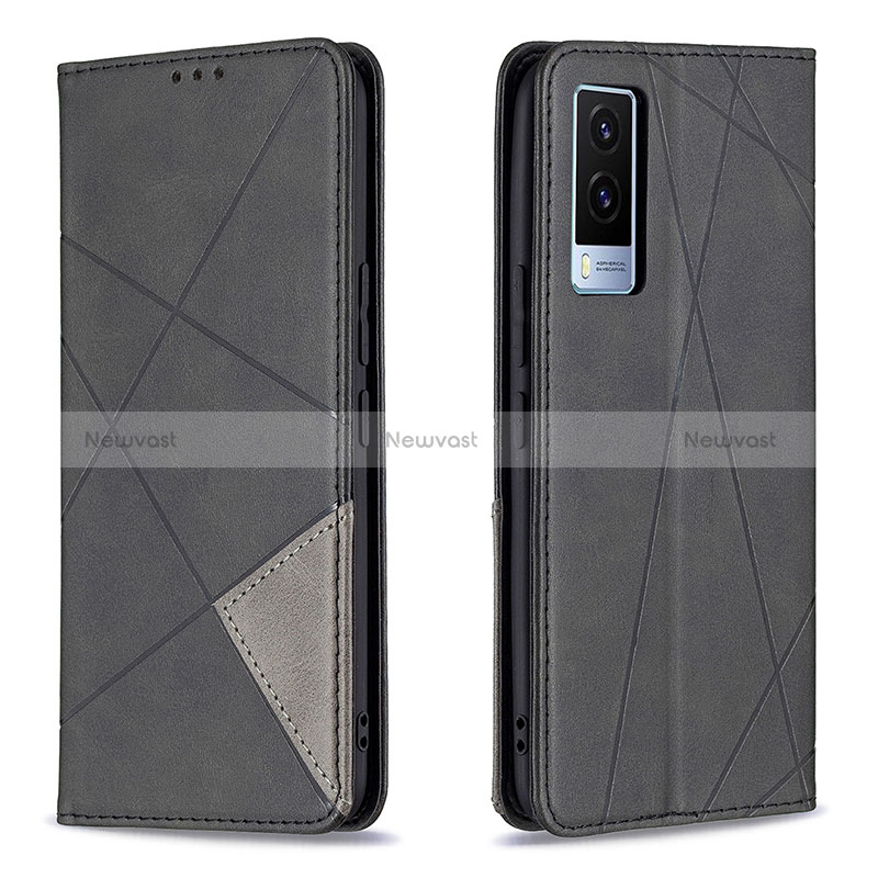 Leather Case Stands Flip Cover Holder B07F for Vivo V21e 5G