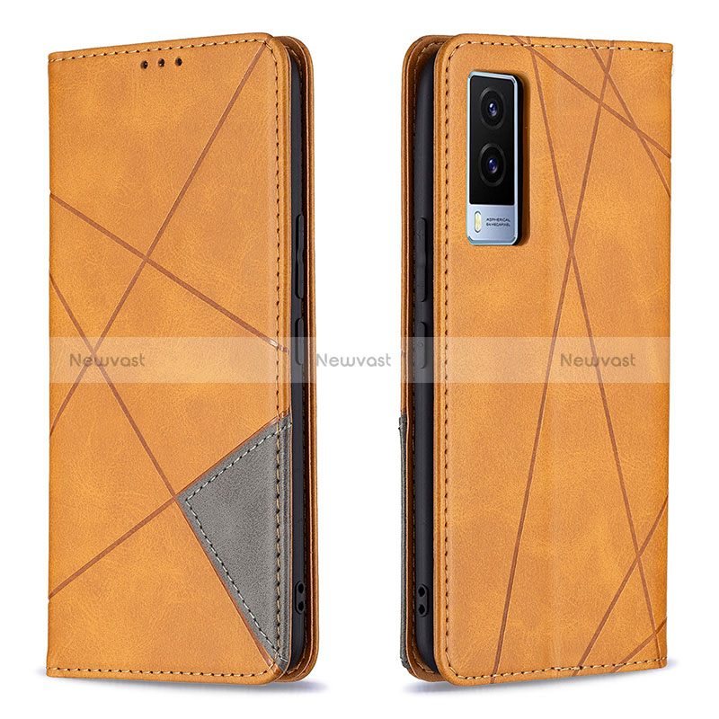 Leather Case Stands Flip Cover Holder B07F for Vivo V21e 5G