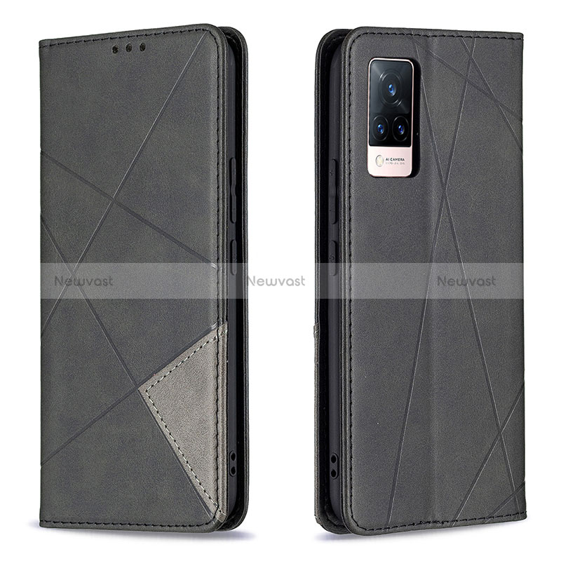 Leather Case Stands Flip Cover Holder B07F for Vivo V21s 5G