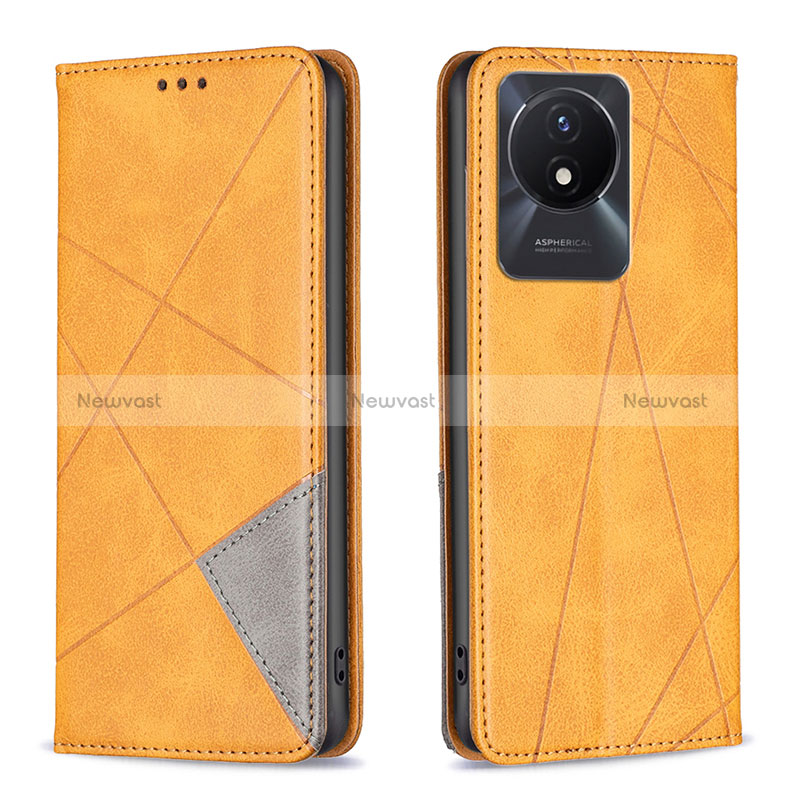 Leather Case Stands Flip Cover Holder B07F for Vivo Y02