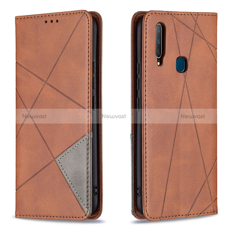 Leather Case Stands Flip Cover Holder B07F for Vivo Y11