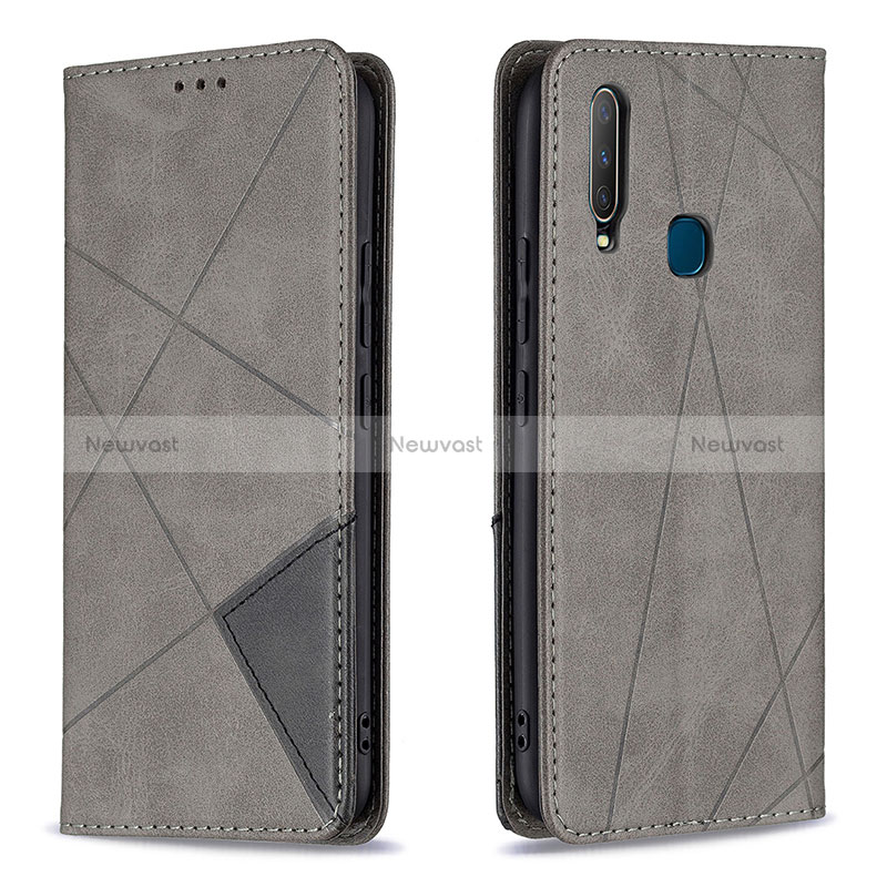 Leather Case Stands Flip Cover Holder B07F for Vivo Y11