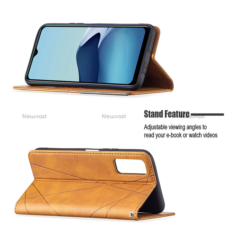 Leather Case Stands Flip Cover Holder B07F for Vivo Y12A