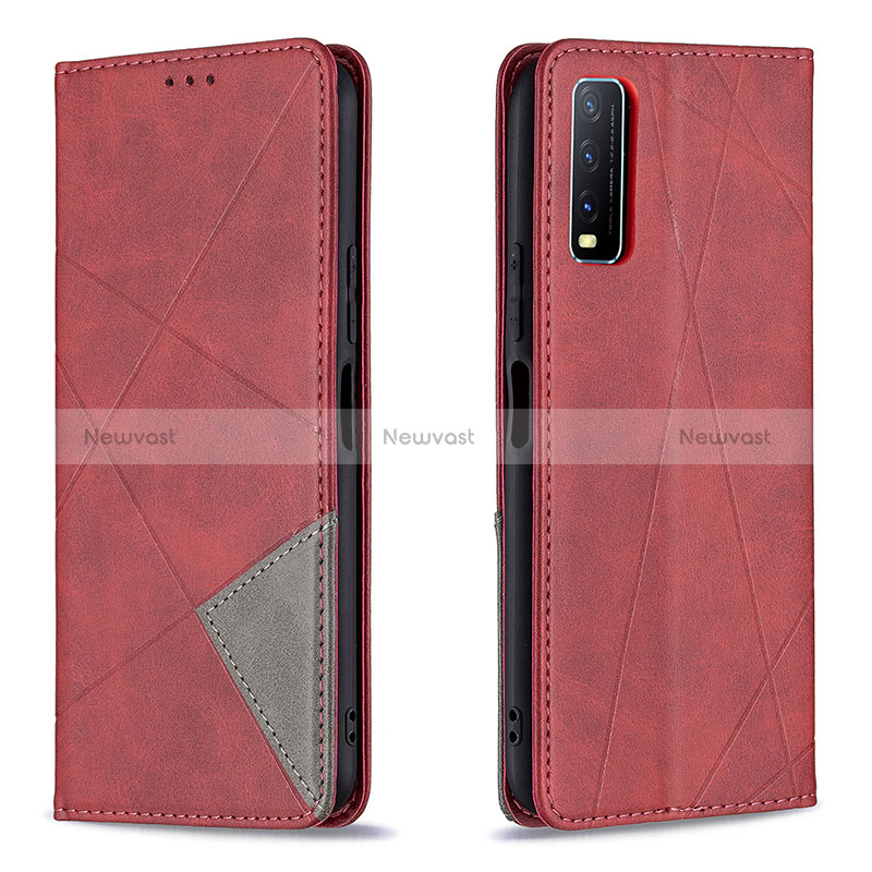 Leather Case Stands Flip Cover Holder B07F for Vivo Y12A