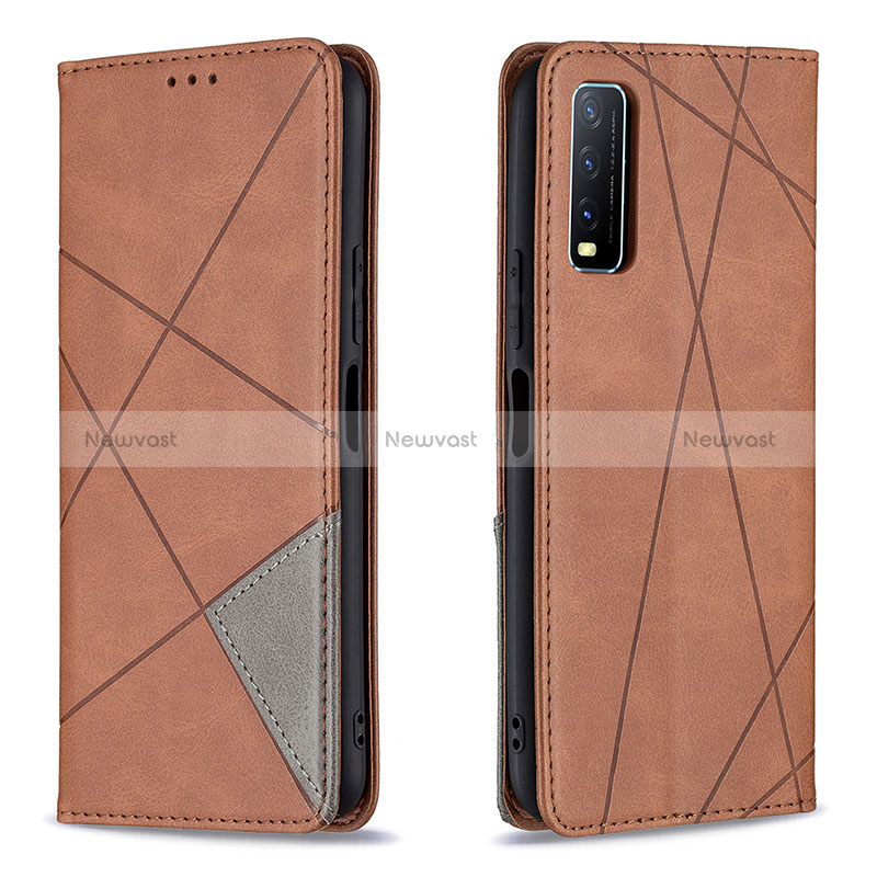 Leather Case Stands Flip Cover Holder B07F for Vivo Y12A