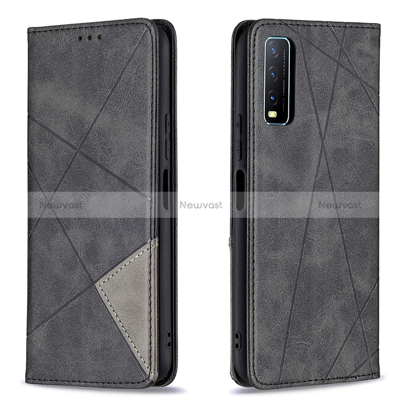 Leather Case Stands Flip Cover Holder B07F for Vivo Y12G