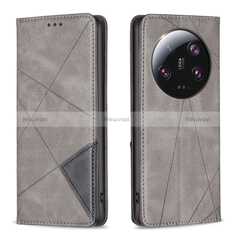 Leather Case Stands Flip Cover Holder B07F for Xiaomi Mi 13 Ultra 5G