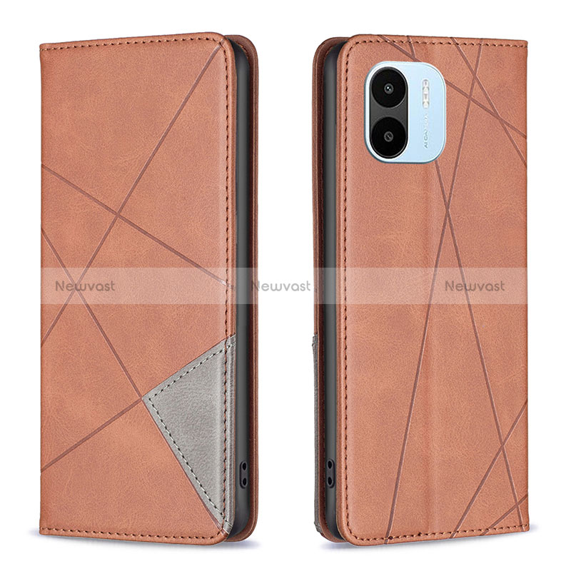 Leather Case Stands Flip Cover Holder B07F for Xiaomi Poco C50