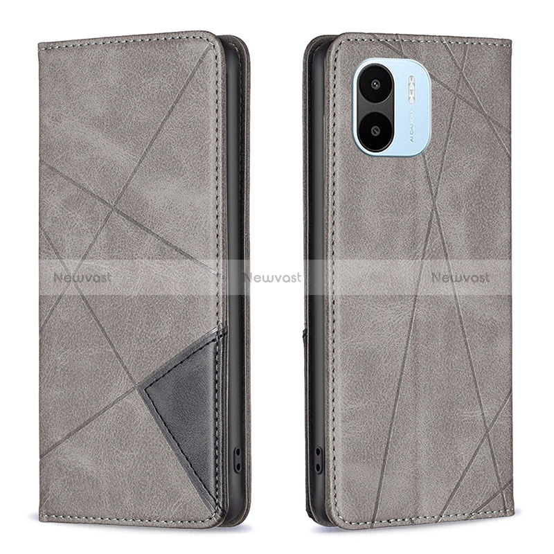 Leather Case Stands Flip Cover Holder B07F for Xiaomi Poco C50