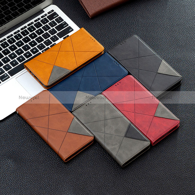 Leather Case Stands Flip Cover Holder B07F for Xiaomi Poco M4 Pro 4G