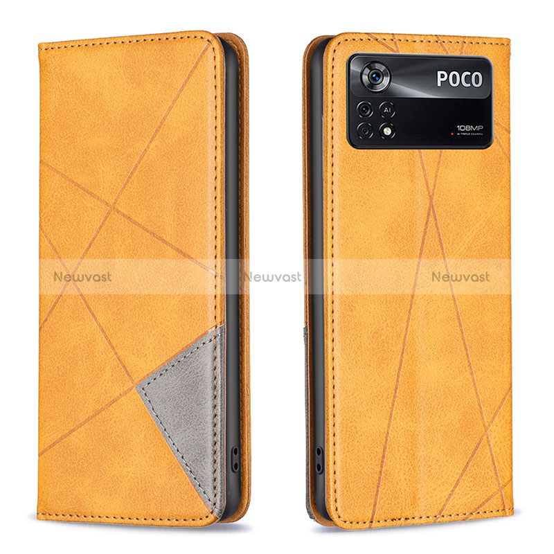Leather Case Stands Flip Cover Holder B07F for Xiaomi Poco X4 Pro 5G
