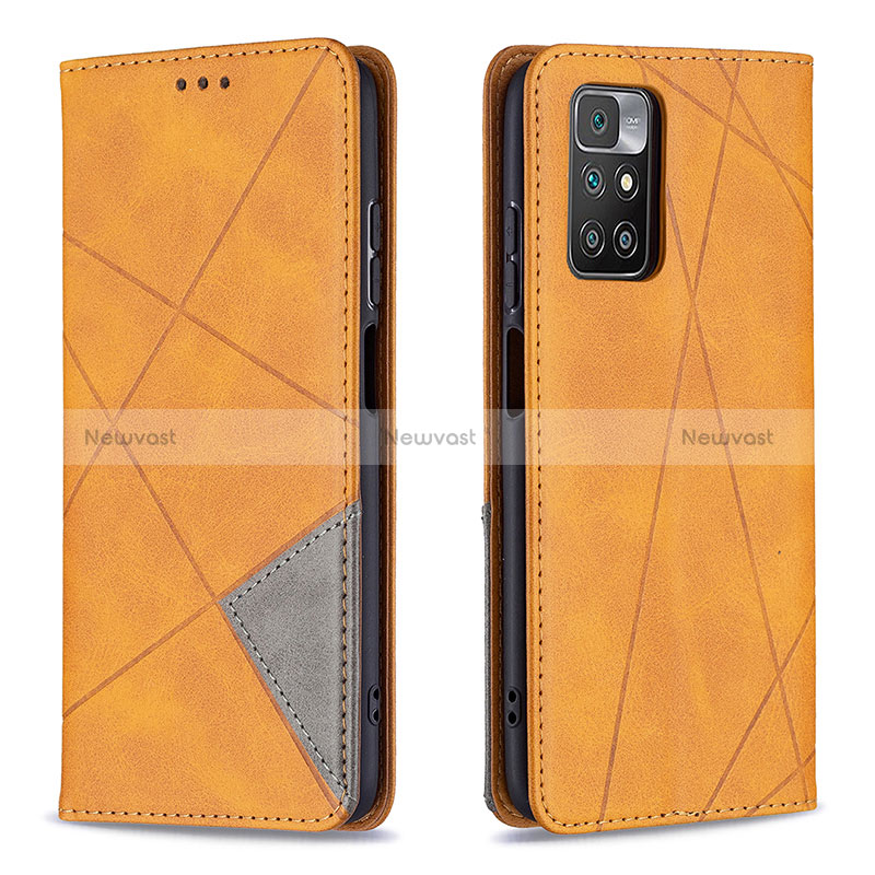 Leather Case Stands Flip Cover Holder B07F for Xiaomi Redmi 10 (2022)